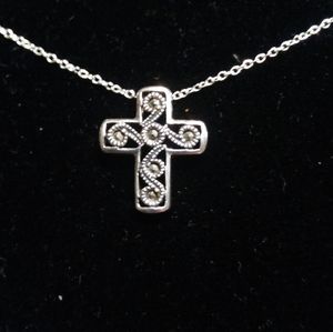 Sterling silver cute little cross necklace